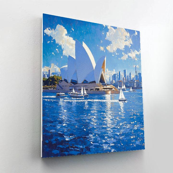Sydney Opera House Sails Across The Harbor Morning Sydney Australia Painting by numbers kit