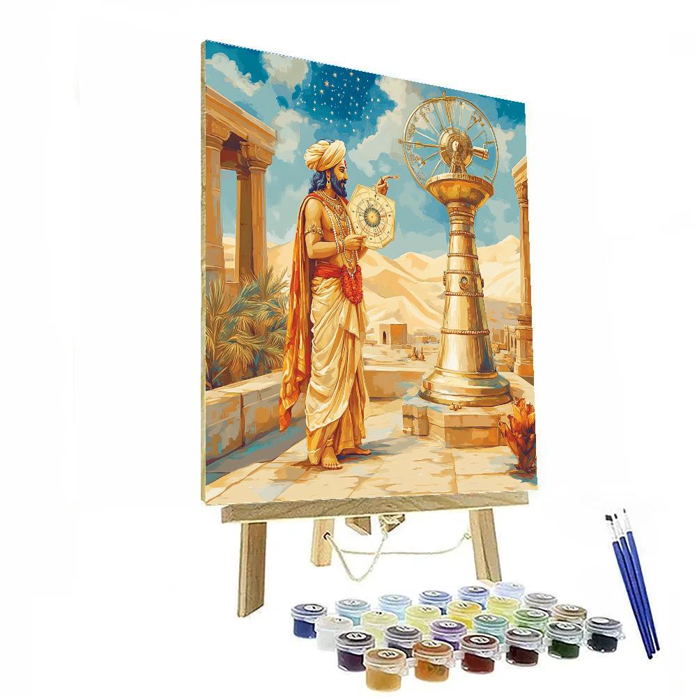Desert Observatory With Brahma In Center Frame Numbered painting kits