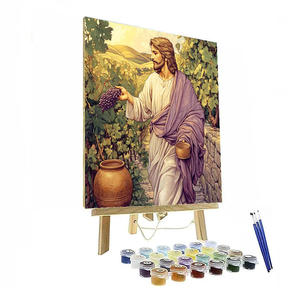 Jesus In The Vineyard Of New Wine painting number kit