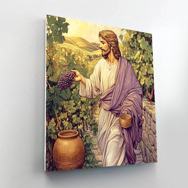 Jesus In The Vineyard Of New Wine painting number kit
