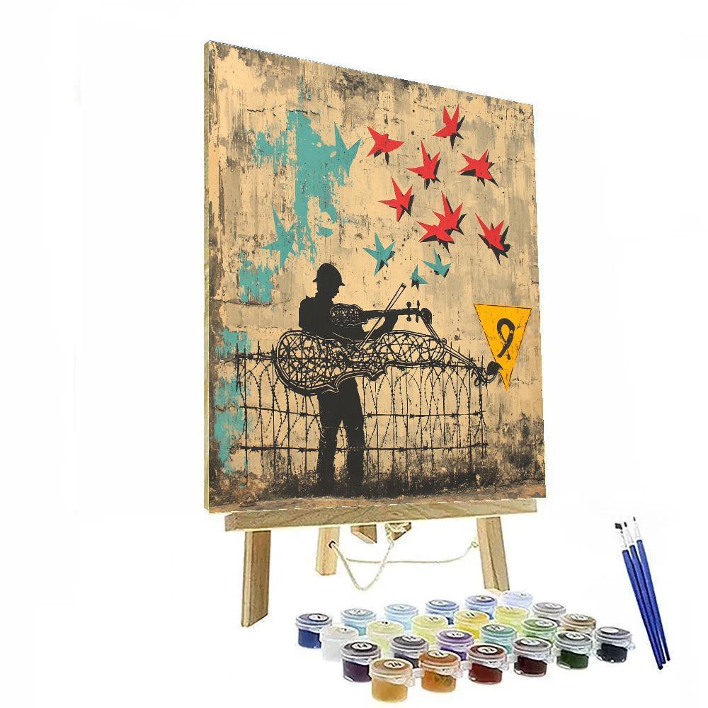 The Border Checkpoint Violin Numbered painting kits