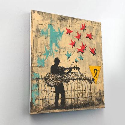 The Border Checkpoint Violin Numbered painting kits