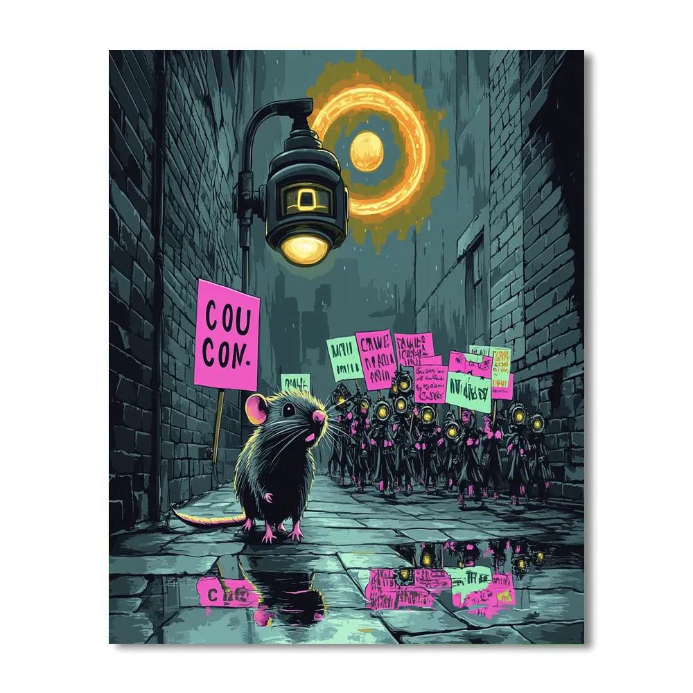 CCTV Halo Over The Rat Parade paint by numbers