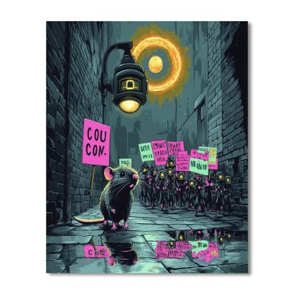 CCTV Halo Over The Rat Parade paint by numbers