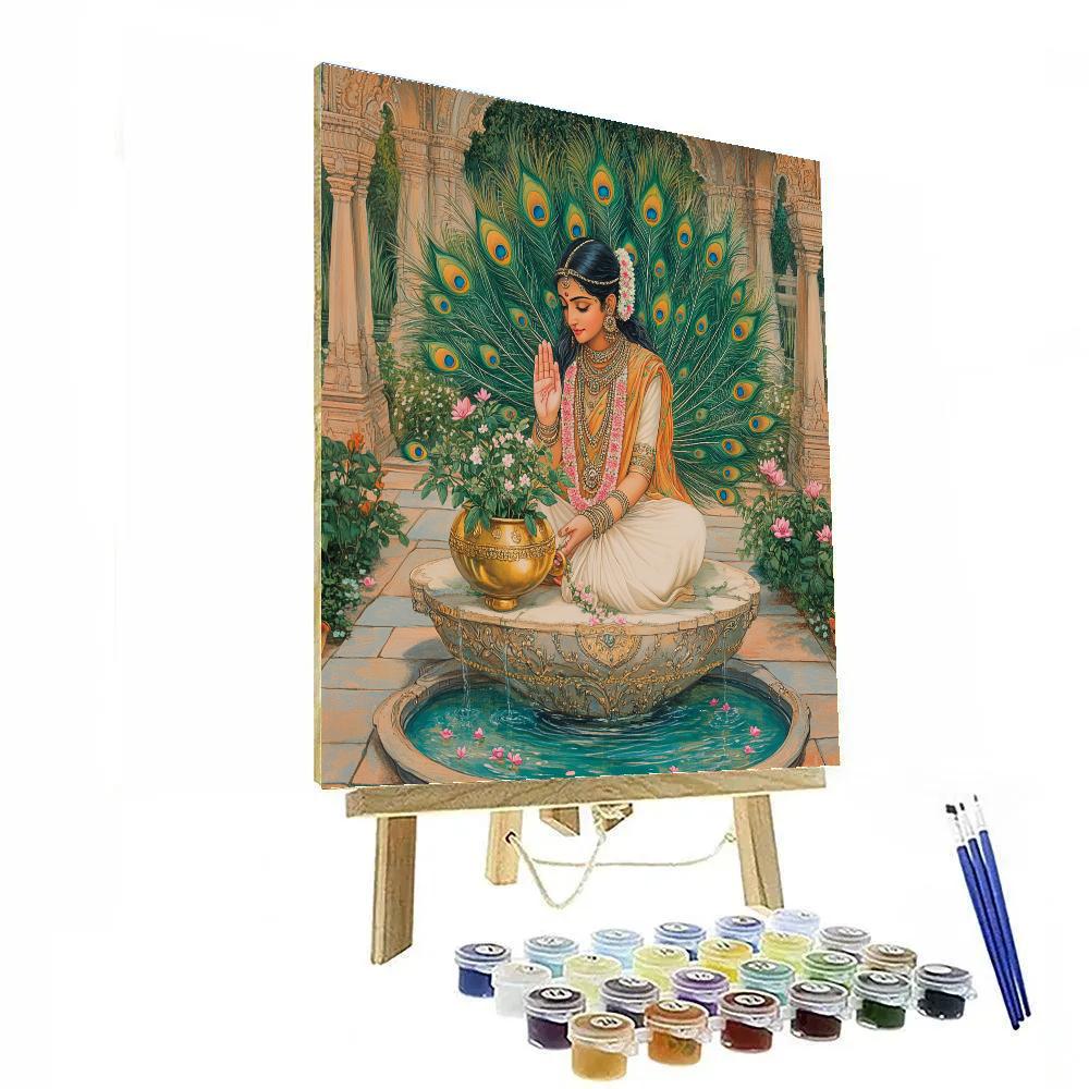Garden Of Spring With Parvati painting number kit