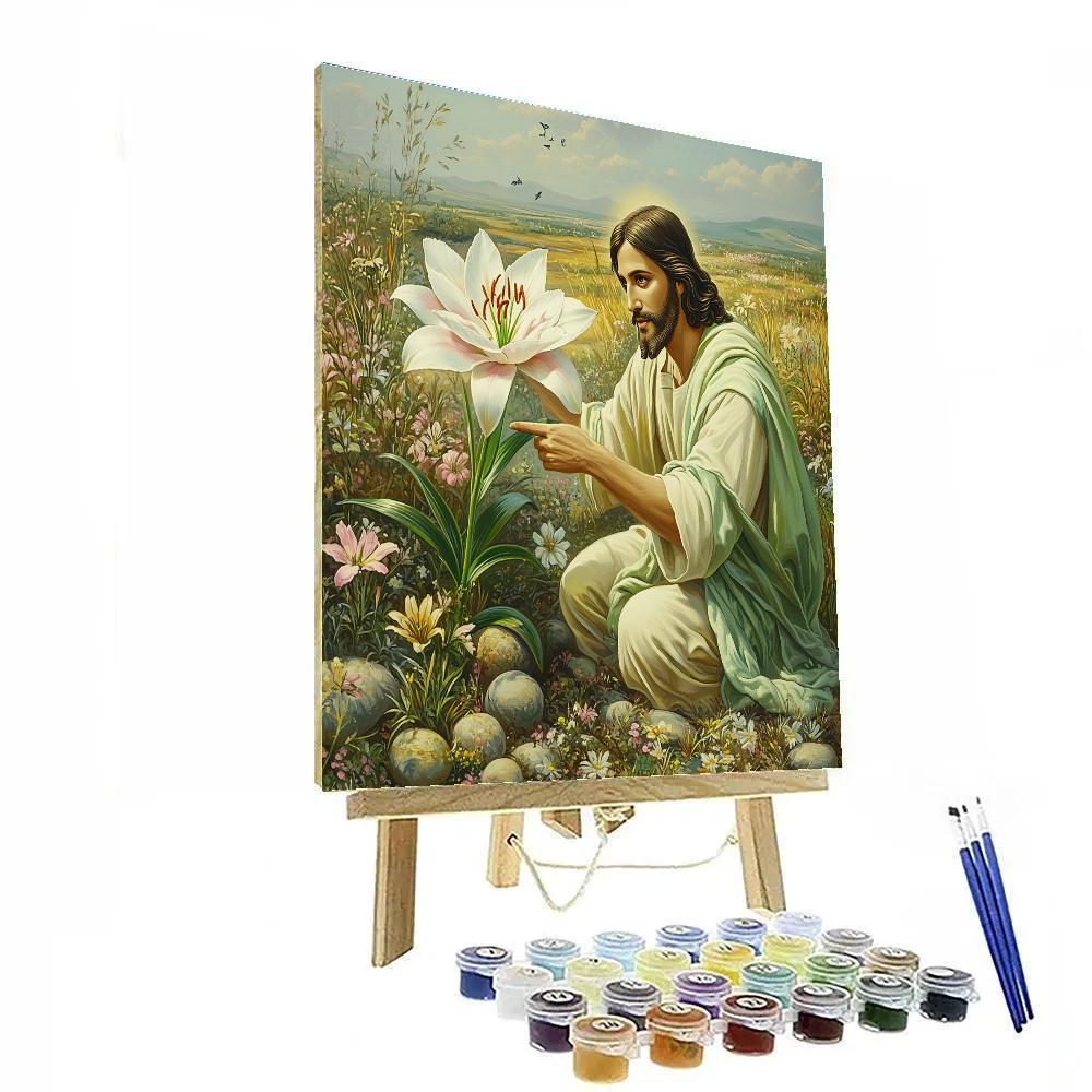 Jesus And The Lily Of The Field Paint by numbers kits