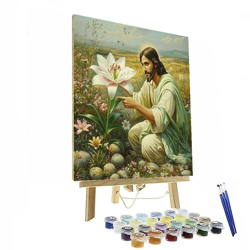 Jesus And The Lily Of The Field Paint by numbers kits