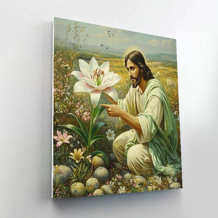 Jesus And The Lily Of The Field Paint by numbers kits