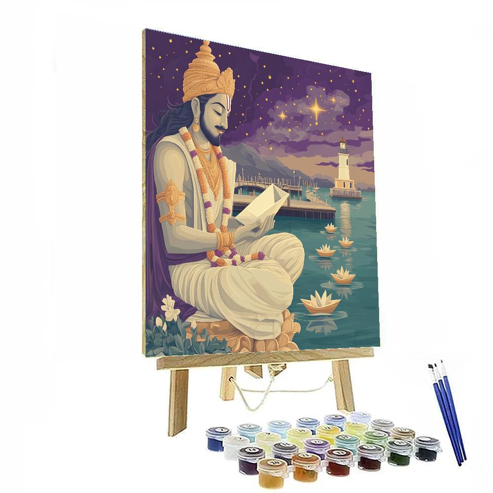 Brahma Harbor Of Paper Boats And Starlight Paint by numbers art