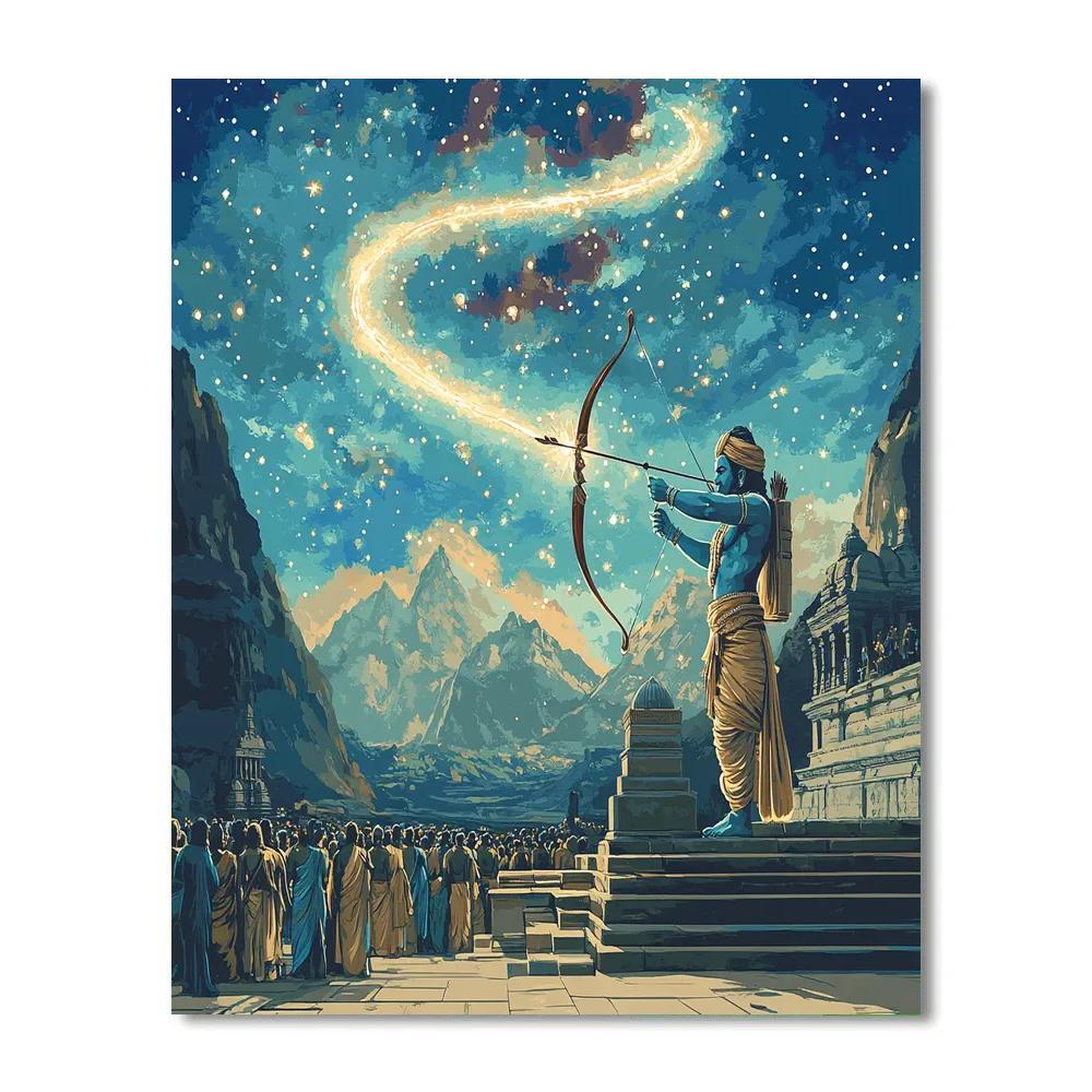 Sacred Observatory With Rama Light Arrow paint by numbers