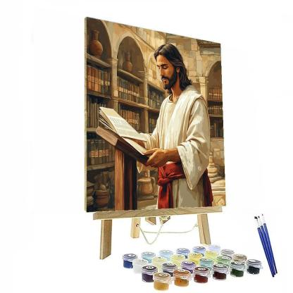 Jesus In The Library Of Parables DIY paint by numbers