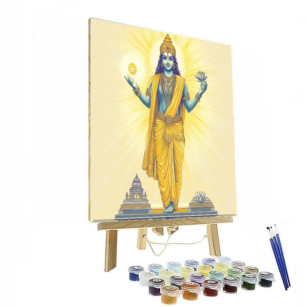 Vishnu Holding The Orb Of Dharma Light painting number kit