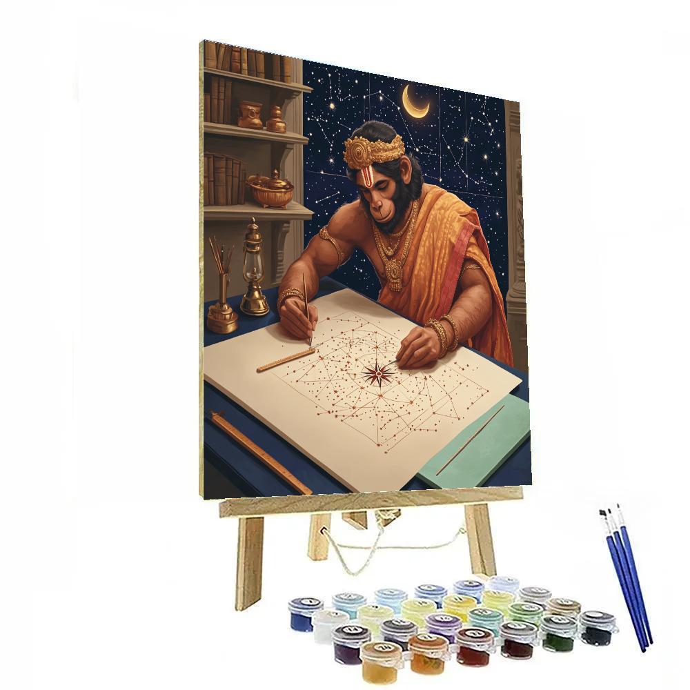 Hanuman Crafted Star Map Studio Paint by numbers art