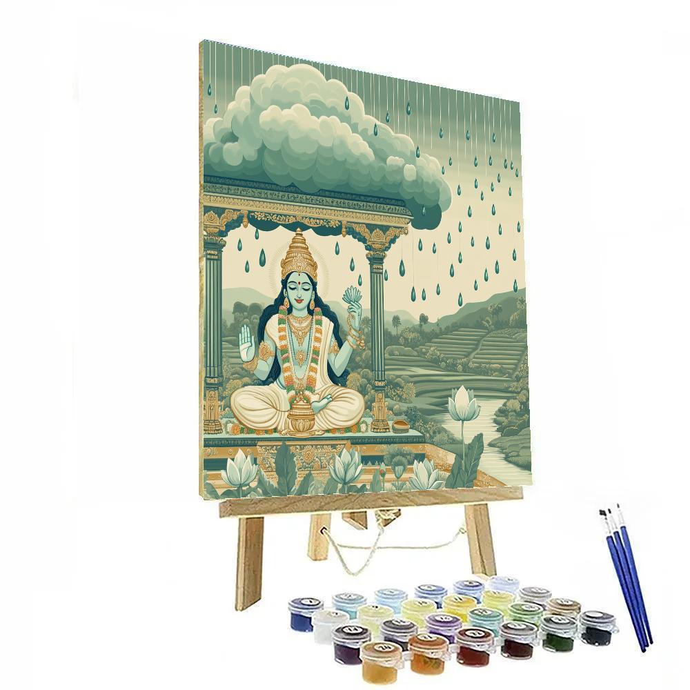 Vishnu At The Raincloud Pavilion Of Peace paint by numbers