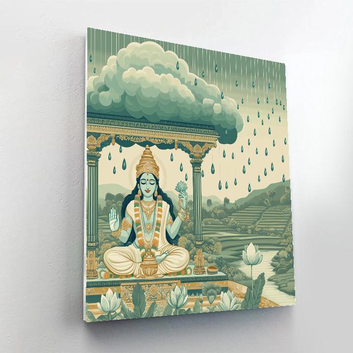 Vishnu At The Raincloud Pavilion Of Peace paint by numbers