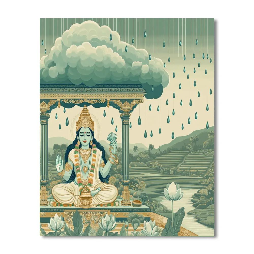 Vishnu At The Raincloud Pavilion Of Peace paint by numbers