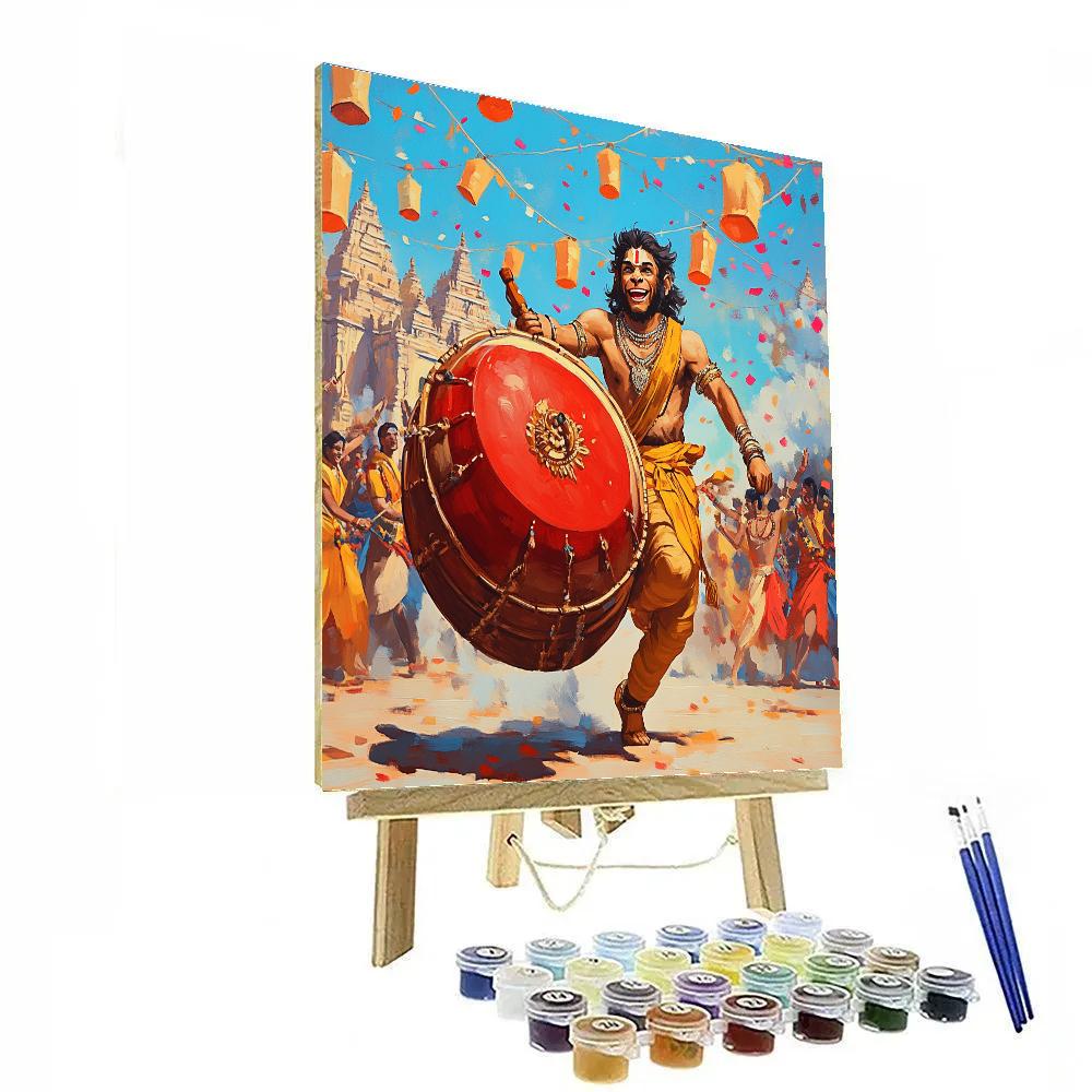 Festival Drumline Hanuman Paint by numbers kits