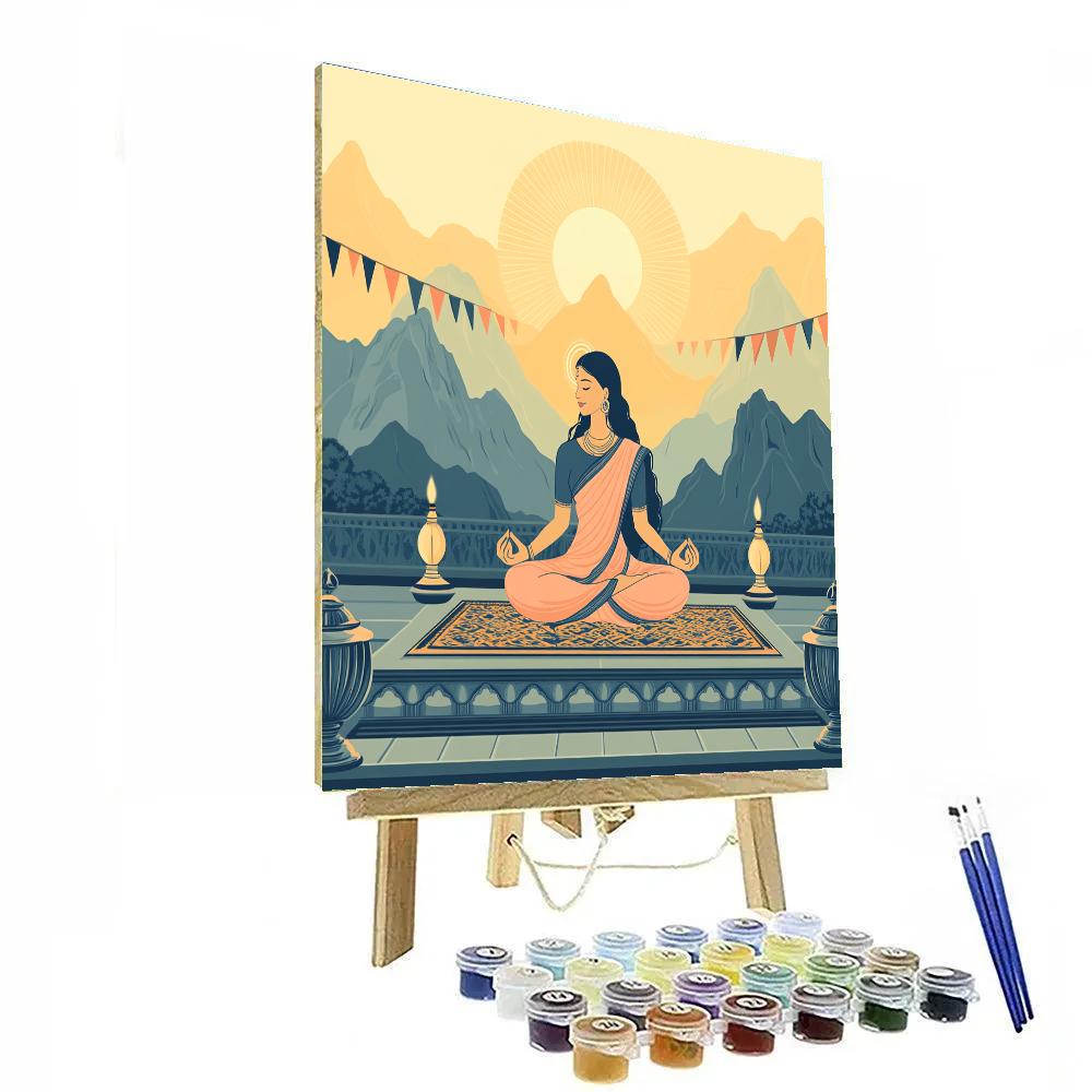 Parvati Sunrise Meditation Terrace paint by numbers