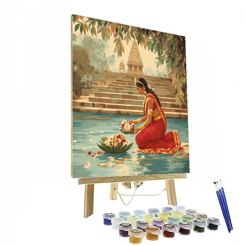 Parvati Riverbank Offering Ceremony DIY paint by numbers