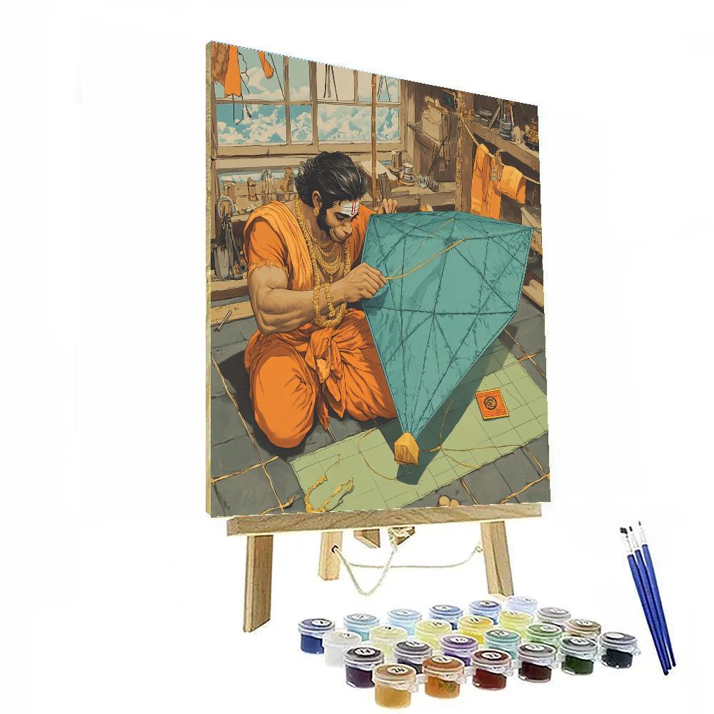 Hanuman Astral Kite Workshop Painting by numbers kit