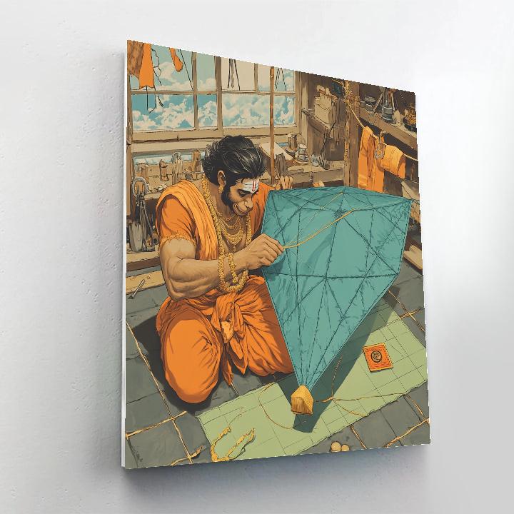 Hanuman Astral Kite Workshop Painting by numbers kit