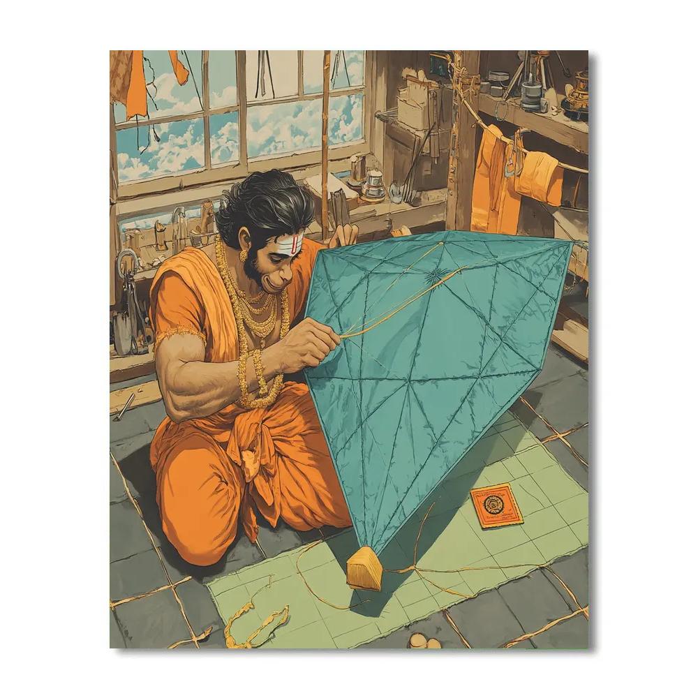 Hanuman Astral Kite Workshop Painting by numbers kit