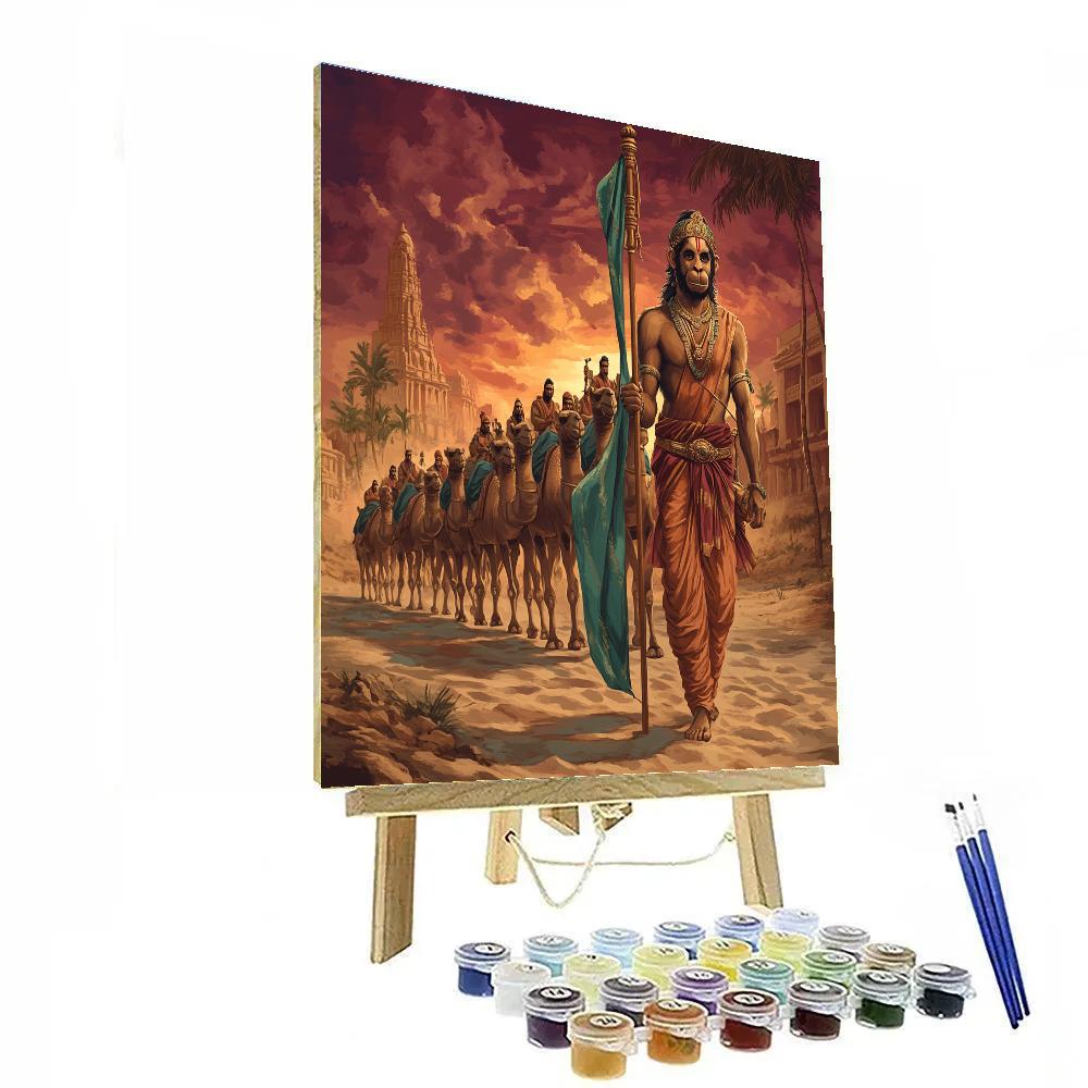 Desert Caravan Hanuman Sentinel Paint by numbers kits