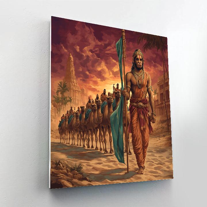 Desert Caravan Hanuman Sentinel Paint by numbers kits
