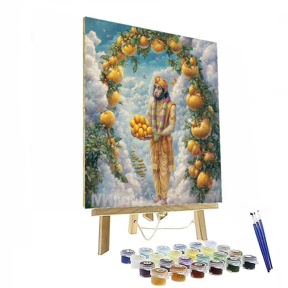Hanuman Cloud Orchard Keeper paint by number