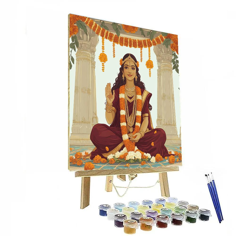 Parvati Bridal Blessing Pavilion DIY paint by numbers