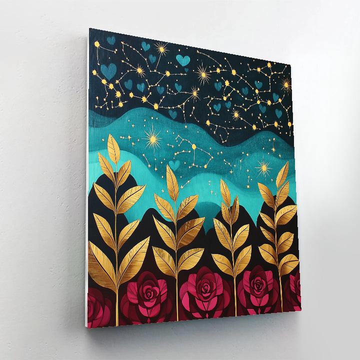 Frida Kahlo Inspired Ancestral Stardust Loteria Pattern paint by number