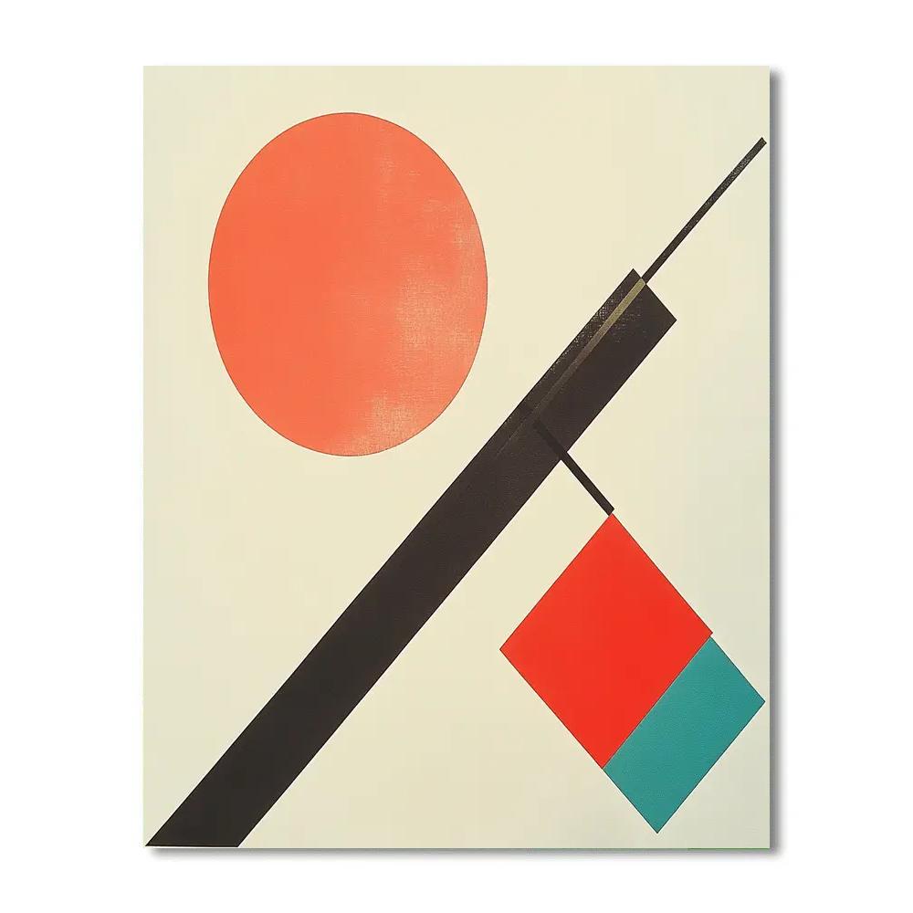 Kazimir Malevich Inspired Event Horizon Equilibrium painting number kit