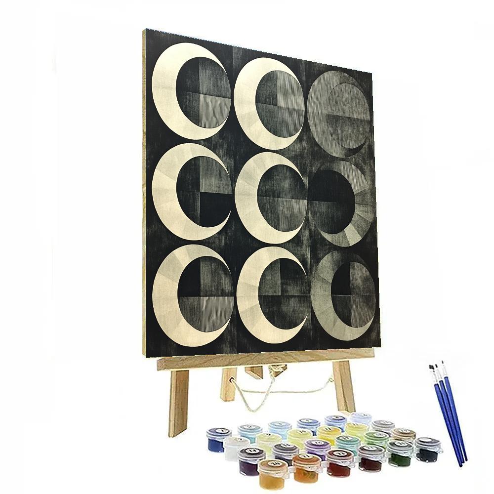 M.C. Escher Inspired Möbius Eclipse Tessellation Paint by numbers art