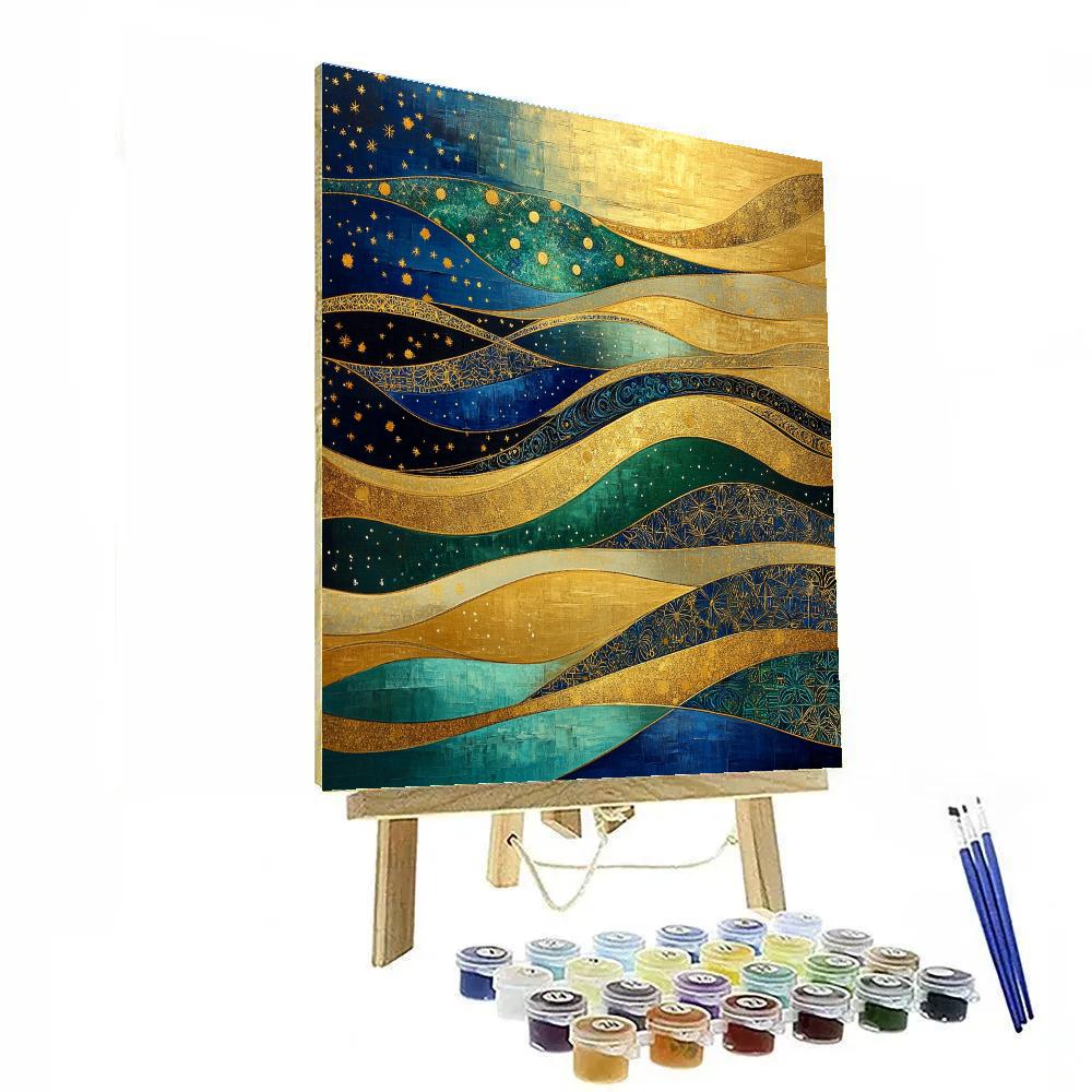 Gustav Klimt Inspired Aurora Symphony Of Quiet Time Numbered painting kits