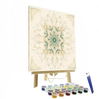 Alphonse Mucha Inspired Celestial Botanic Mandala DIY paint by numbers