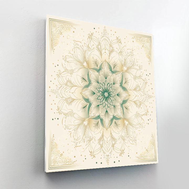 Alphonse Mucha Inspired Celestial Botanic Mandala DIY paint by numbers