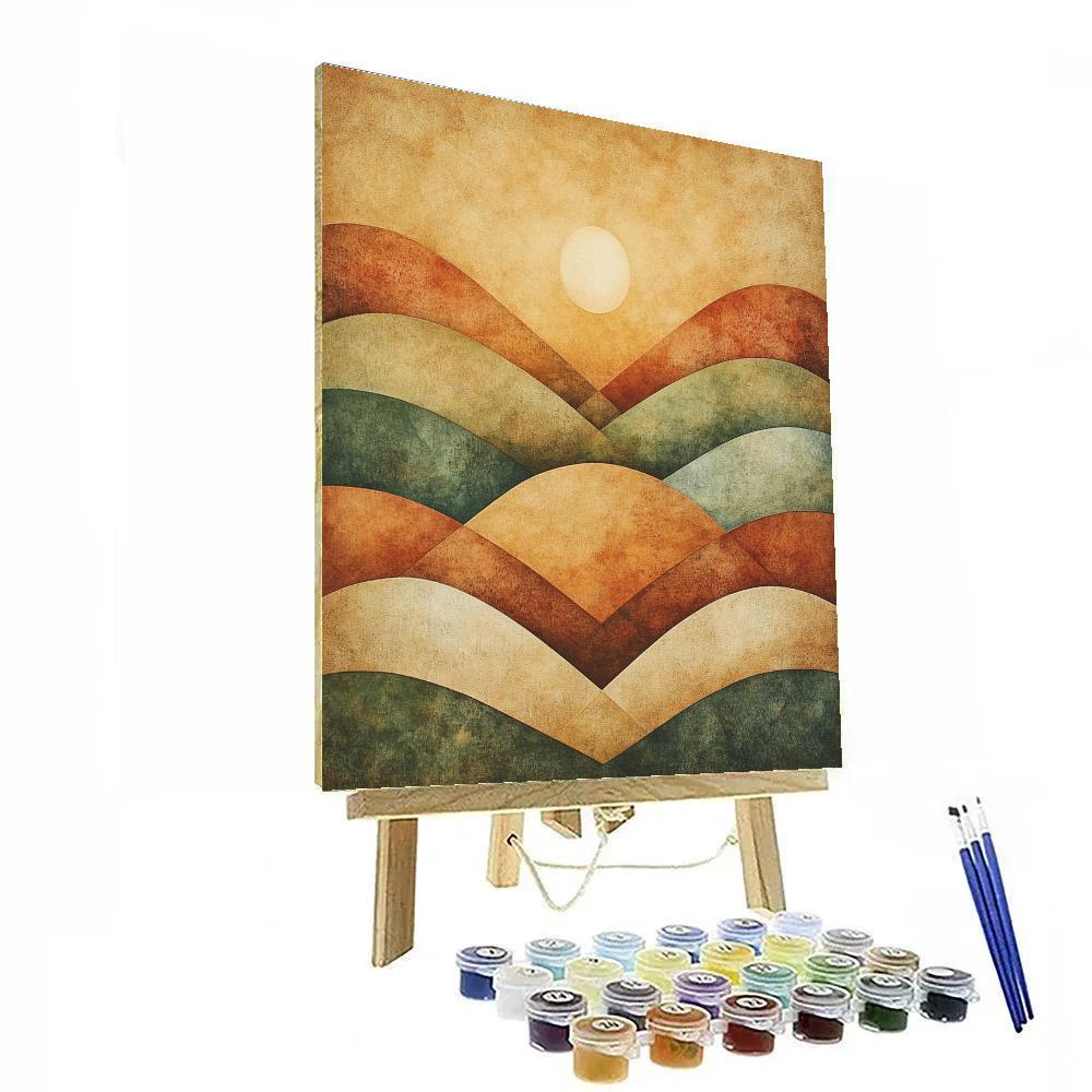 Nandalal Bose Inspired Harvest Equinox Field Geometry Painting by numbers kit