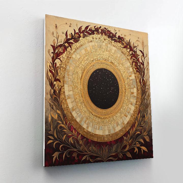 Gustav Klimt Inspired Eclipse Garden Of Pure Geometry Number painting