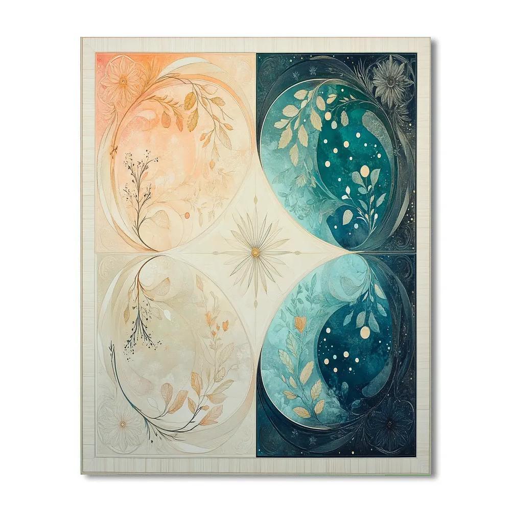 Alphonse Mucha Inspired Seasons Of Auroral Harmony painting number kit