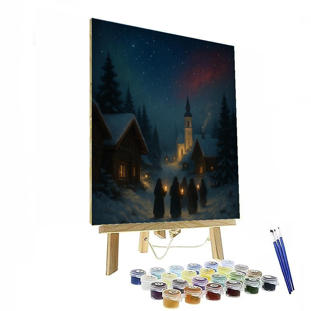Christmas Midnight Carol Christmas Paint by numbers art