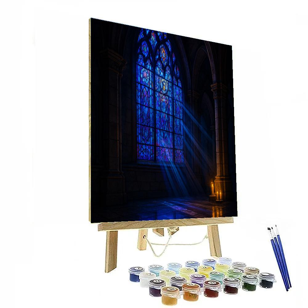 Stained Glass Cathedral Glow Stained Glass Paint by numbers kits