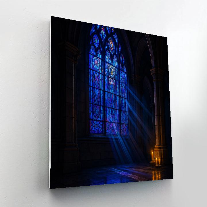 Stained Glass Cathedral Glow Stained Glass Paint by numbers kits