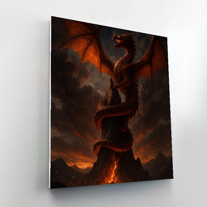Dragon Skyfire Ascent Dragon paint by number