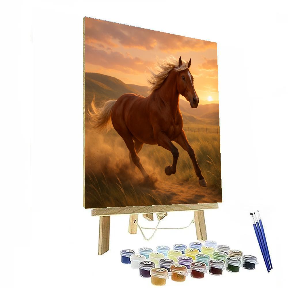 Horse Windtrail Gallop Horse Painting by numbers kit