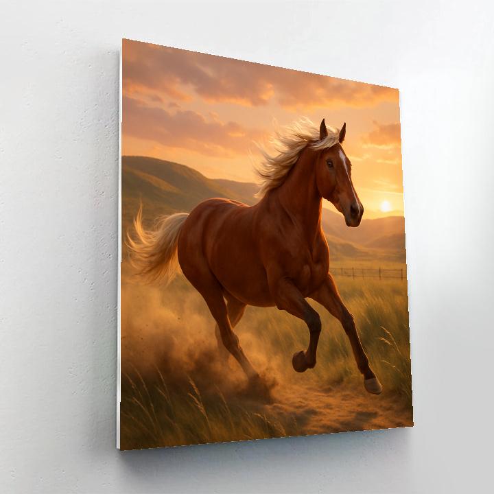 Horse Windtrail Gallop Horse Painting by numbers kit