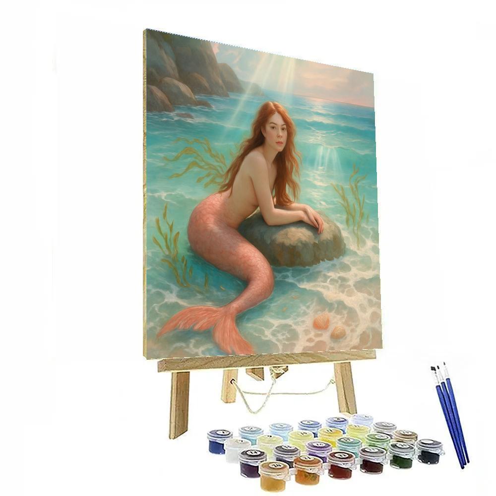 Mermaid Tidal Lullaby Mermaid paint by number