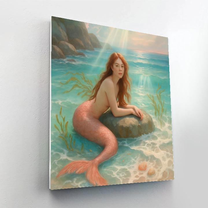 Mermaid Tidal Lullaby Mermaid paint by number