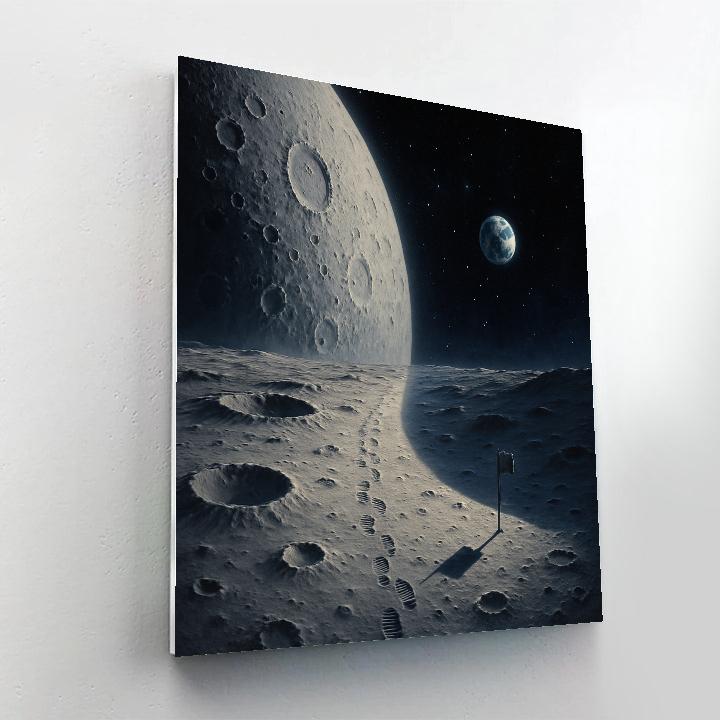 Moon Silver Mare Imbrium Moon DIY paint by numbers