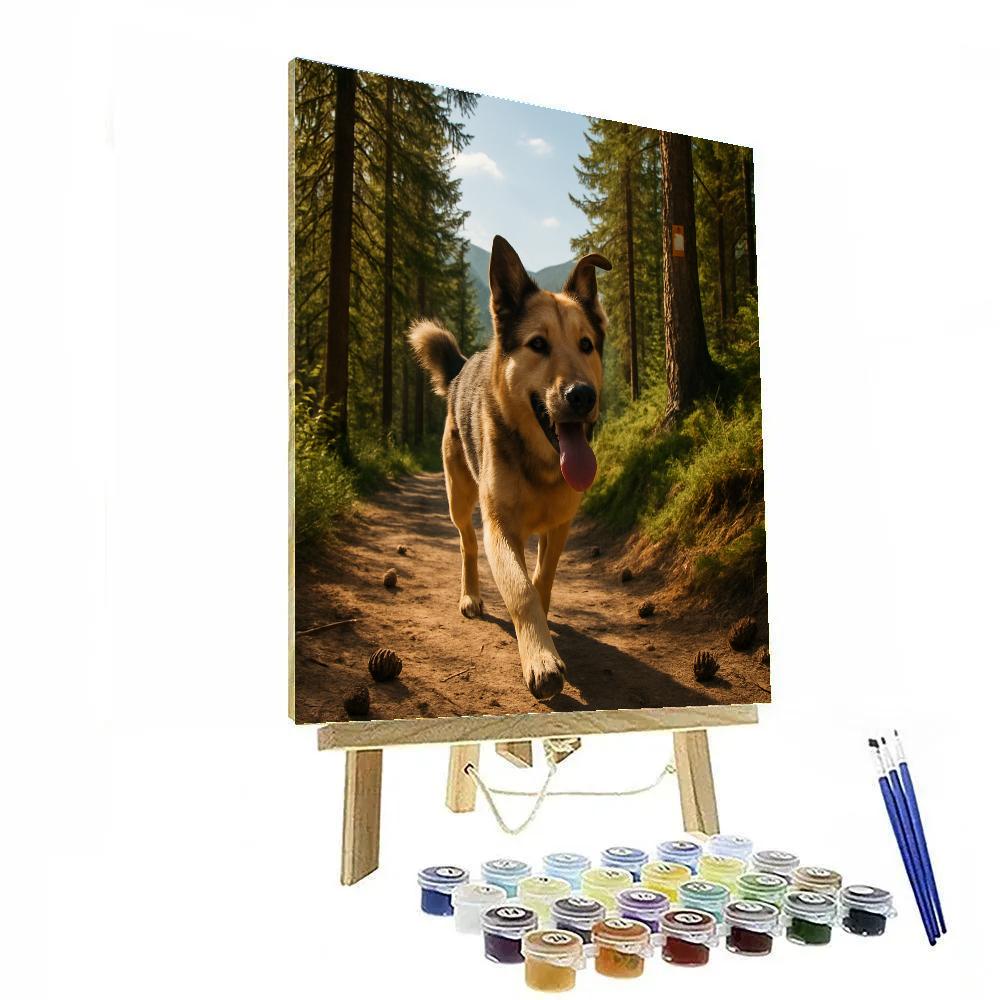 Dog Trail Scout Dog paint by number