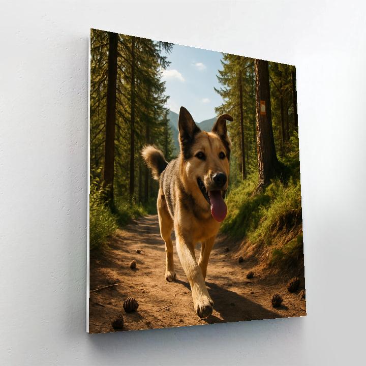 Dog Trail Scout Dog paint by number